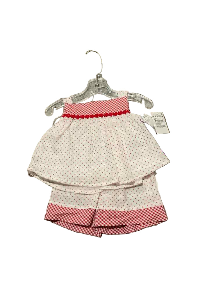C Brand White Red Infant Size 12 MO Girl's 2PC Dressy