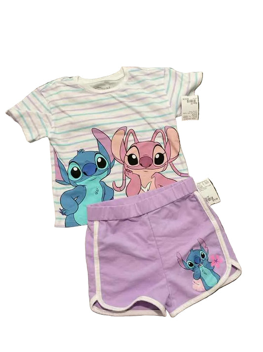 Disney (B) White Purple Toddler Size 5T Girl's 2PCCasual