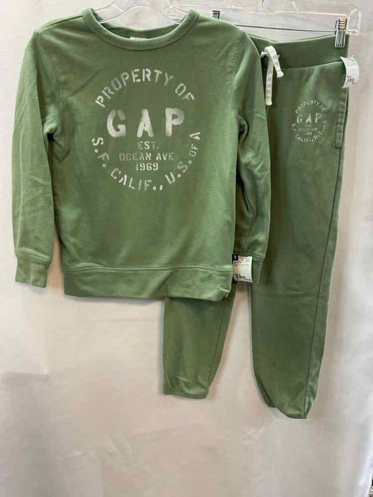 Gap Kids (B) White Green Youth Size 8 2PCCasual