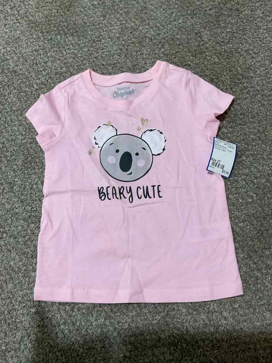 OshKosh BGosh Pink Gray Toddler Size 2T Girl's SSTop