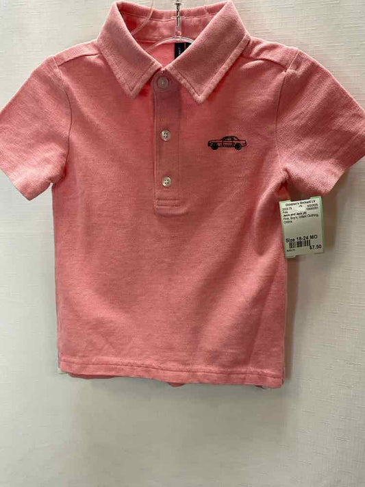 Janie and Jack (A) Pink Infant Size 18-24 MO Polo