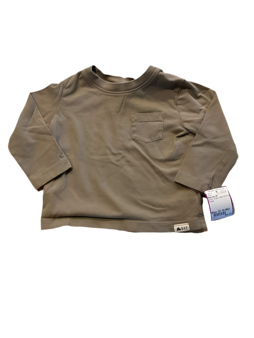 Baby Gap (B) Brown Infant Size 12-18 MO Boy's LSTop