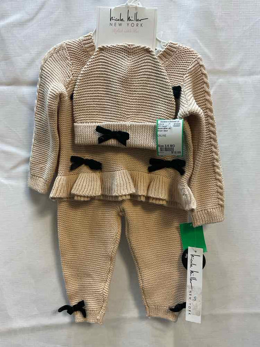 Nicole Miller (A) Brown Black Infant Size 3-6 MO 3PC Casual