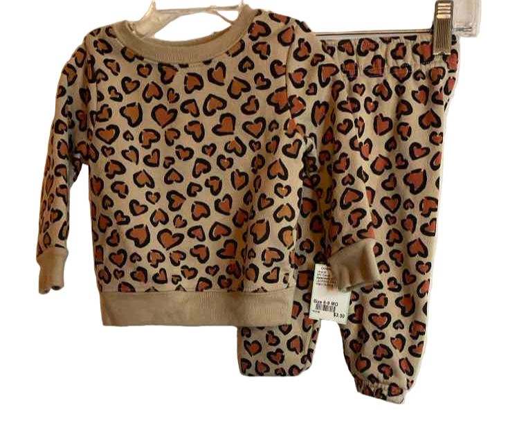 Garanimals (E) LEOPARD PRINT Infant Size 6-9 MO 2PC Casual