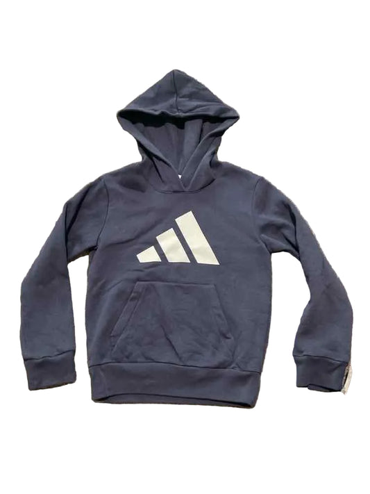 Adidas (B) White Blue Youth Size 6 Boy's AthleticSweatshirt