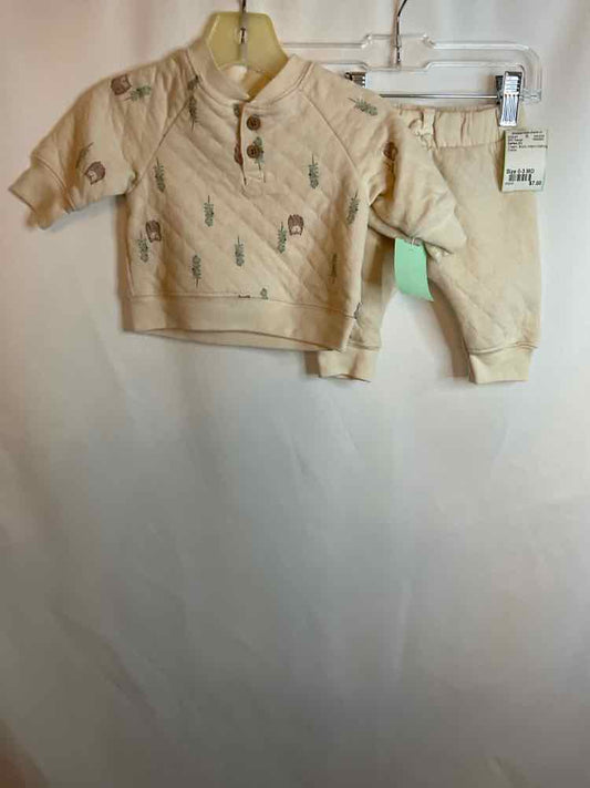 Carters (C) Cream Infant Size 0-3 MO 2PC Casual