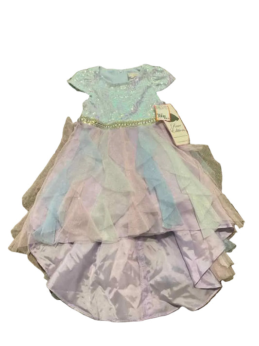 Rare Editions (B) Blue Purple Toddler Size 3T Girl's PartyDress