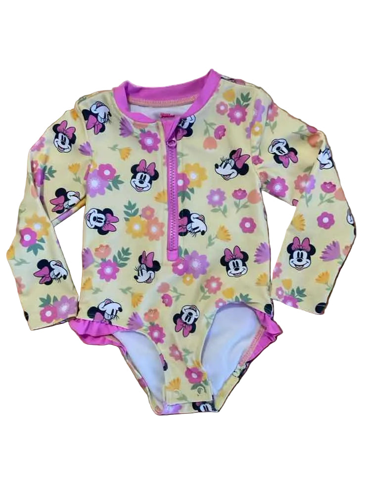 Disney Jr (D) pink yellow Infant Size 18 MO Girl's 1PCSwimwear