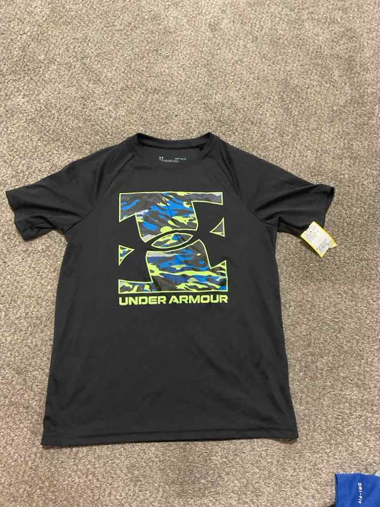 Under Armour (B) Green Black Youth Size Medium Boy's AthleticTopSS