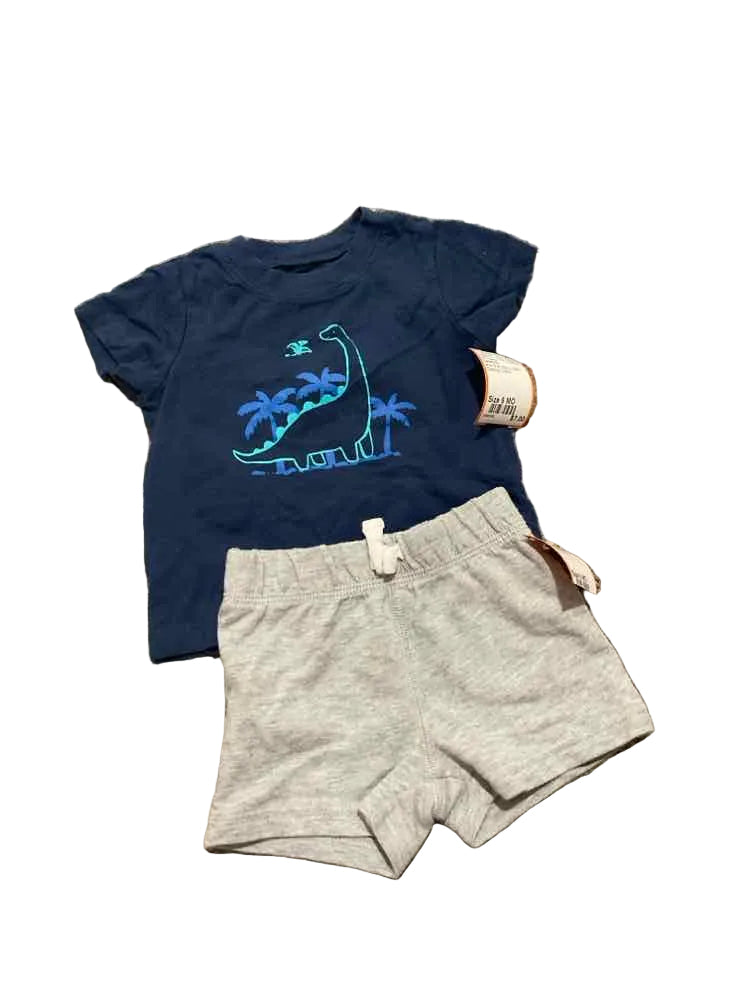 Carters (C) Blue Gray Infant Size 6 MO Boy's 2PC Casual