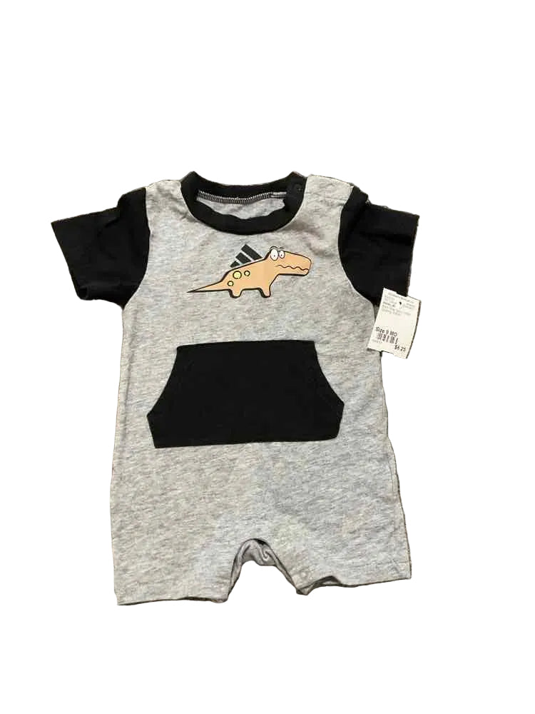 Adidas (B) Black Gray Infant Size 9 MO Boy's 1PC Casual