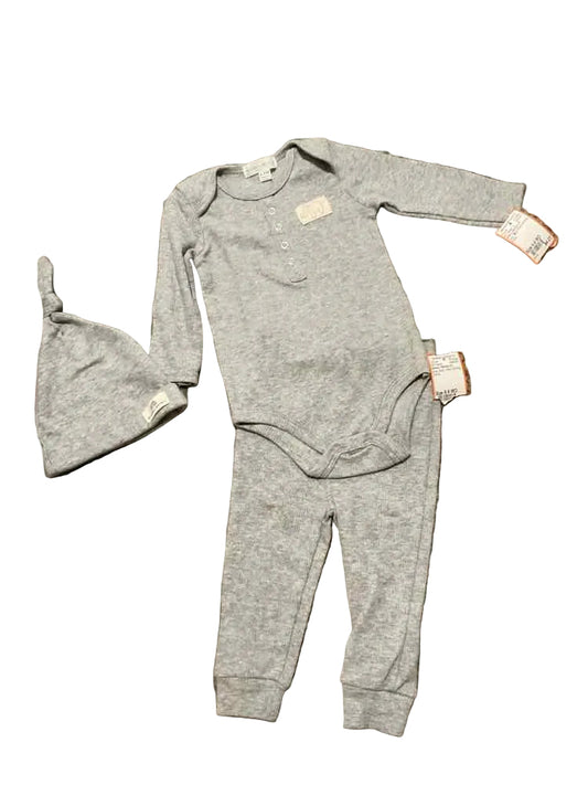Willow + Whimsy (C) Gray Infant Size 6-9 MO Boy's 3PC Casual