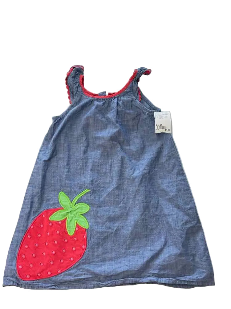 Gymboree (C) Red Blue Toddler Size 4T Girl's CasualDress