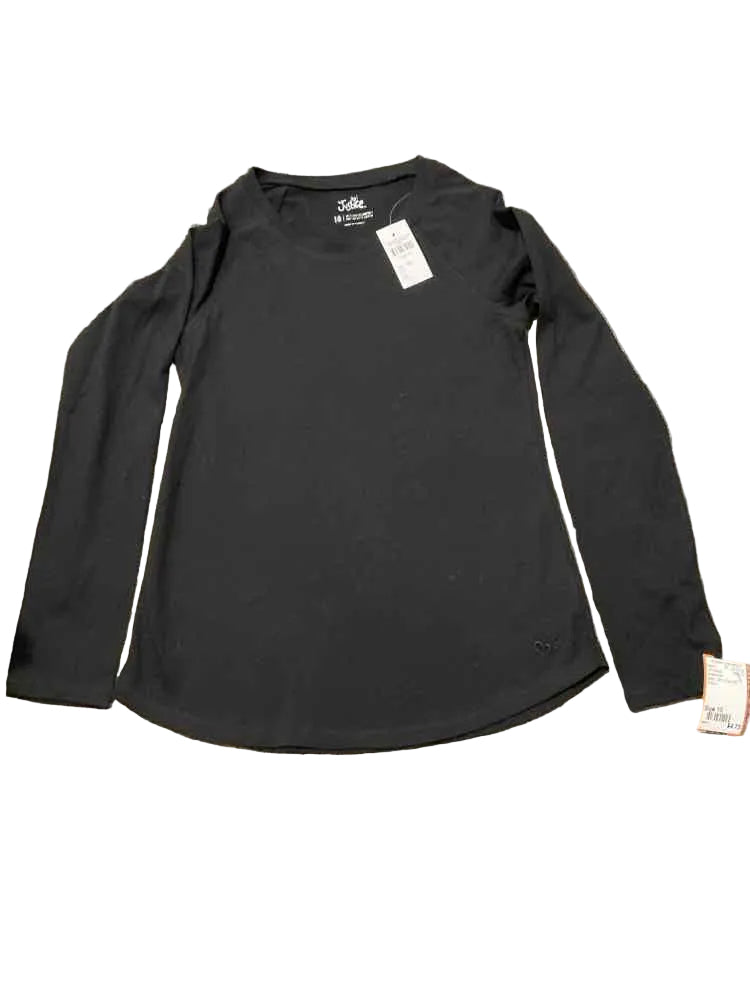Justice (D) Black Youth Size 10 Girl's LSTopBasic