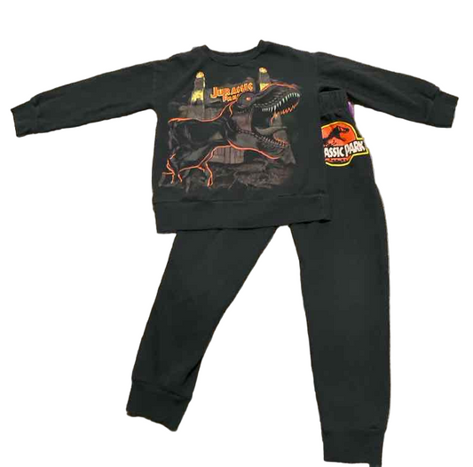 JURRASIC WORLD Black Youth Size 7 Boy's 2PCCasual