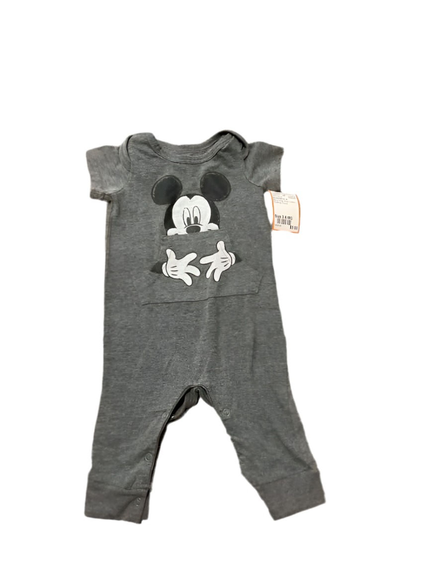 Disney Babies (C) White Gray Infant Size 3-6 MO Boy's 1PC Casual