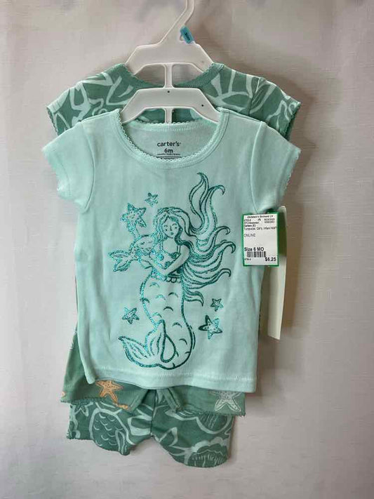 Carters (C) Turqouise Infant Size 6 MO 3PCSleepwear