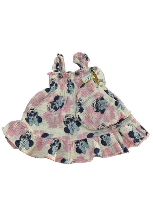 Disney Babies (C) Blue Pink Infant Size 0-3 MO Girl's Sundress