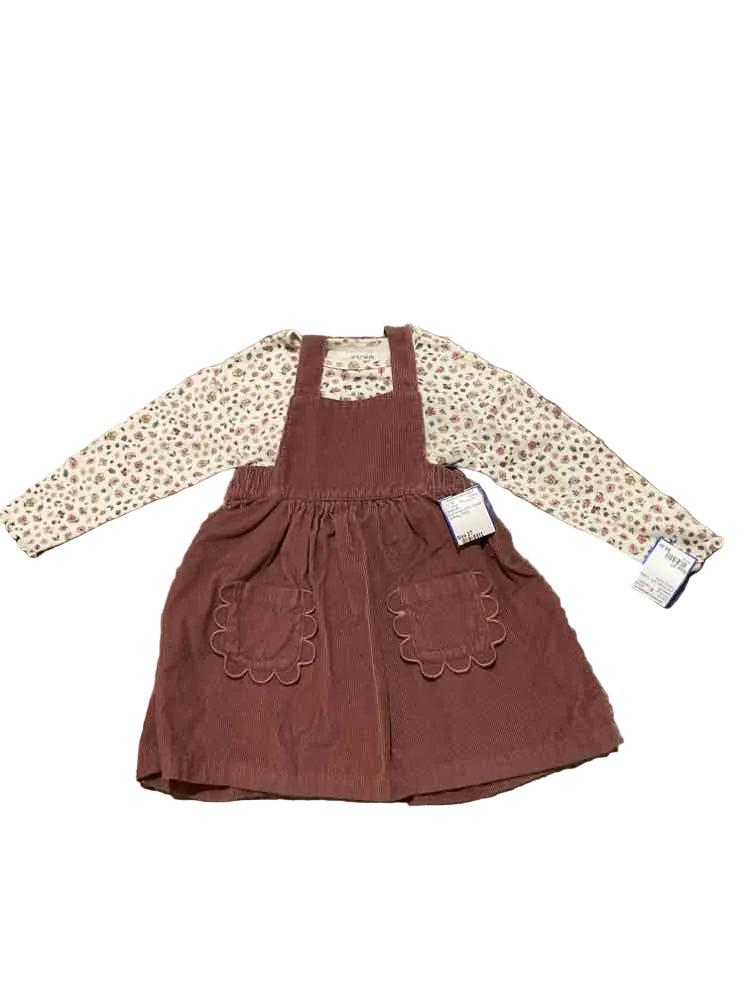 Carters (C) white brown Toddler Size 2T Girl's 2PCCasual