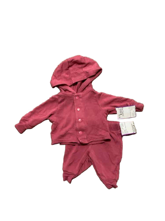 Carters (C) Mauve Infant Size Preemie Girl's 2PC Casual