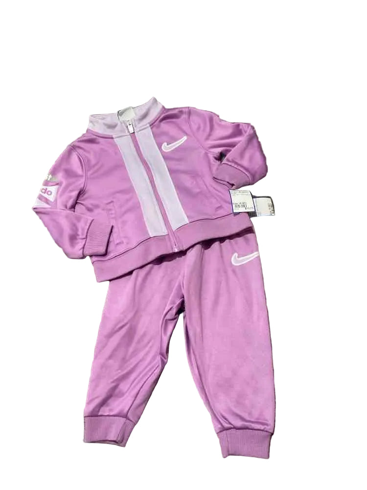 Nike (B) Purple Infant Size 18 MO Girl's 2PC Athletic Pant Suit