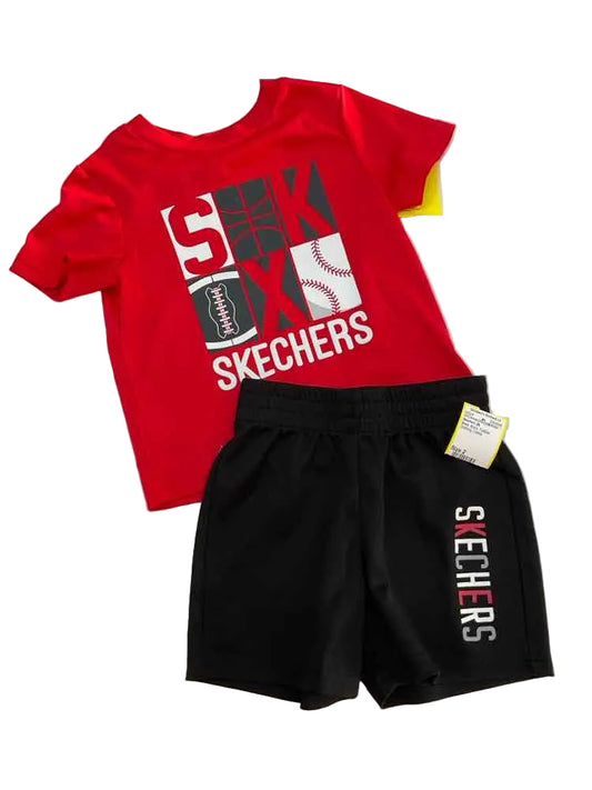 Skechers (B) Black Toddler Size 2 Boy's 2PCAthleticShortSuit