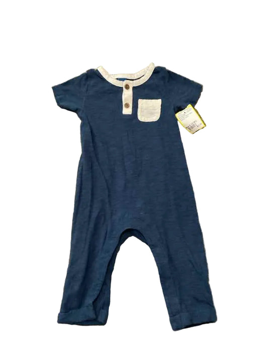 Old Navy (C) White Blue Infant Size 6-12 MO Boy's 1PC Casual