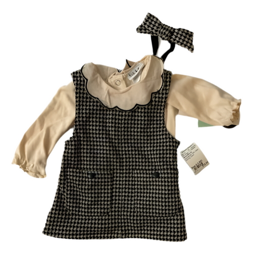 Nicole Miller (A) Houndstooth Infant Size 0-3 MO 2PC Dressy