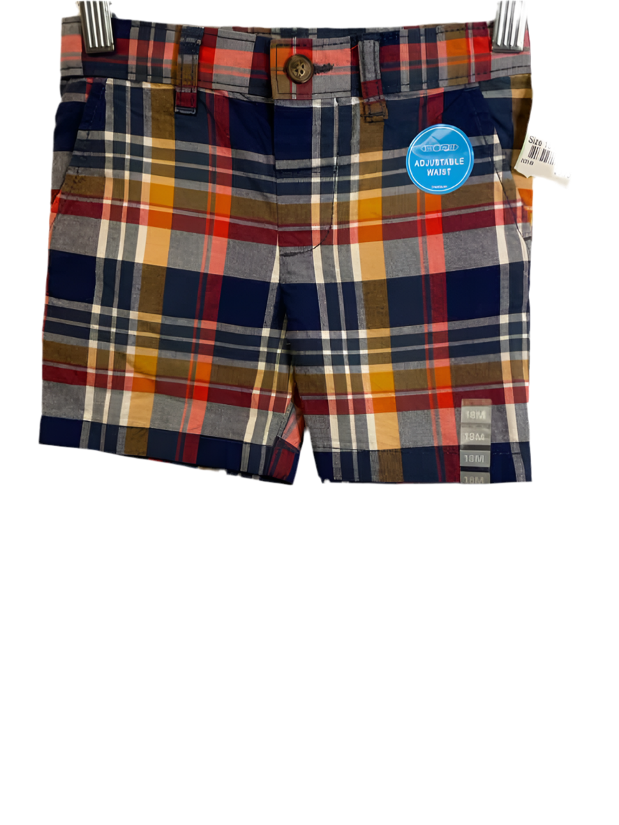 Carters (C) Plaid Infant Size 18 MO ShortChino