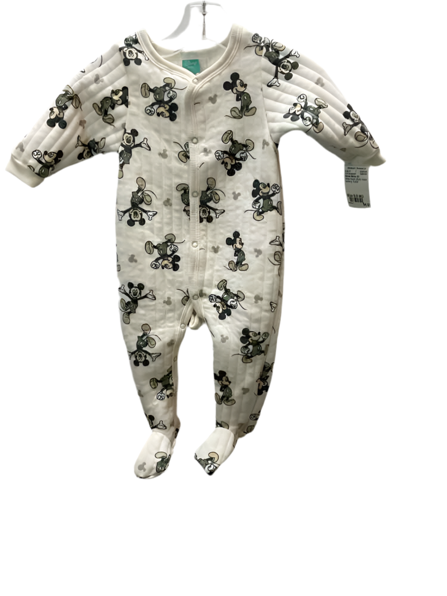 Disney Babies (C) White Green Infant Size 6-9 MO 1PCSleepwear