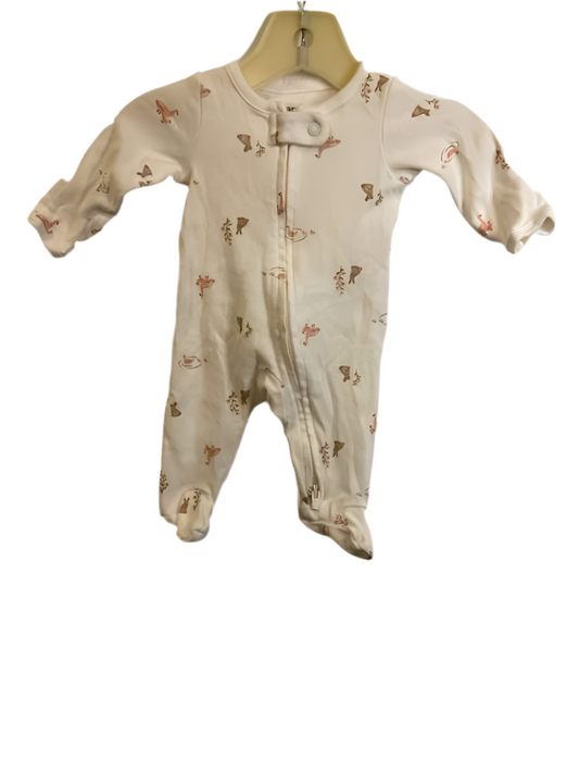 Carters (C) White Pink Infant Size Preemie 1PCSleepwear