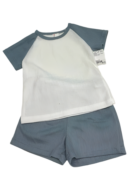 D Brand White Blue Toddler Size 3T Boy's 2PCSleepwear