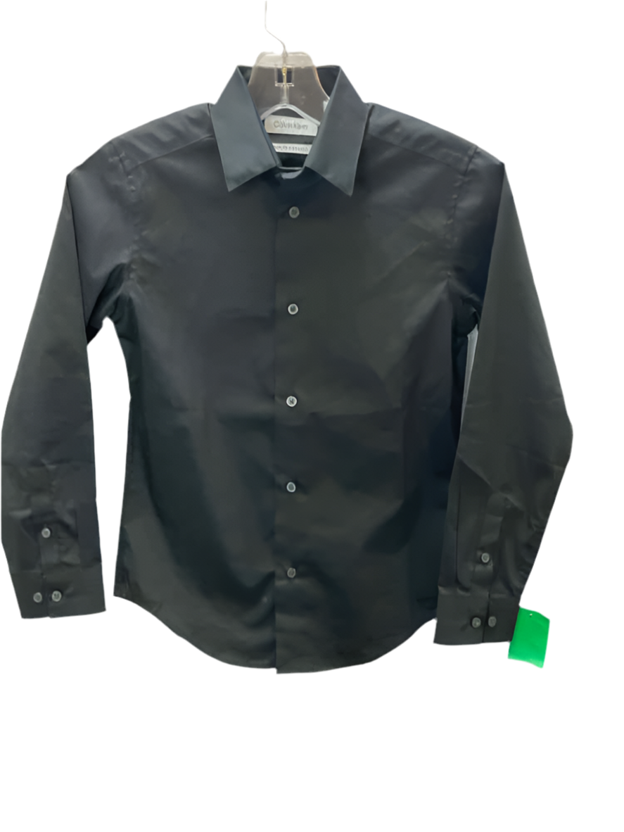 Calvin Klein (B) Black Youth Size 10 ButtondownLS
