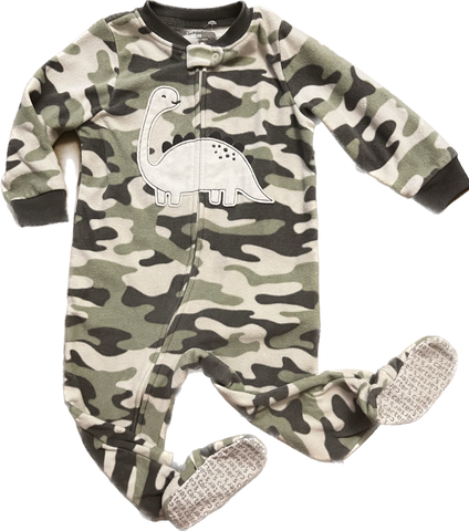 Infant Boys Carters 18 MO Camouflage 1 Piece Sleepwear