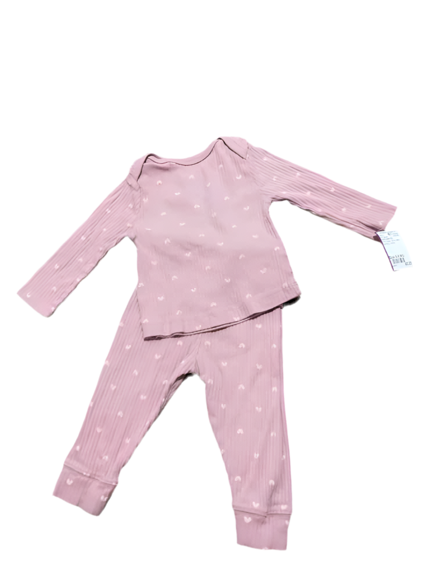 Cloud Island (D) Pink Purple Infant Size 6-9 MO Girl's 2PC Casual