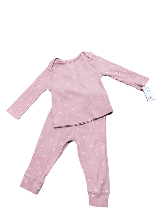 Cloud Island (D) Pink Purple Infant Size 6-9 MO Girl's 2PC Casual