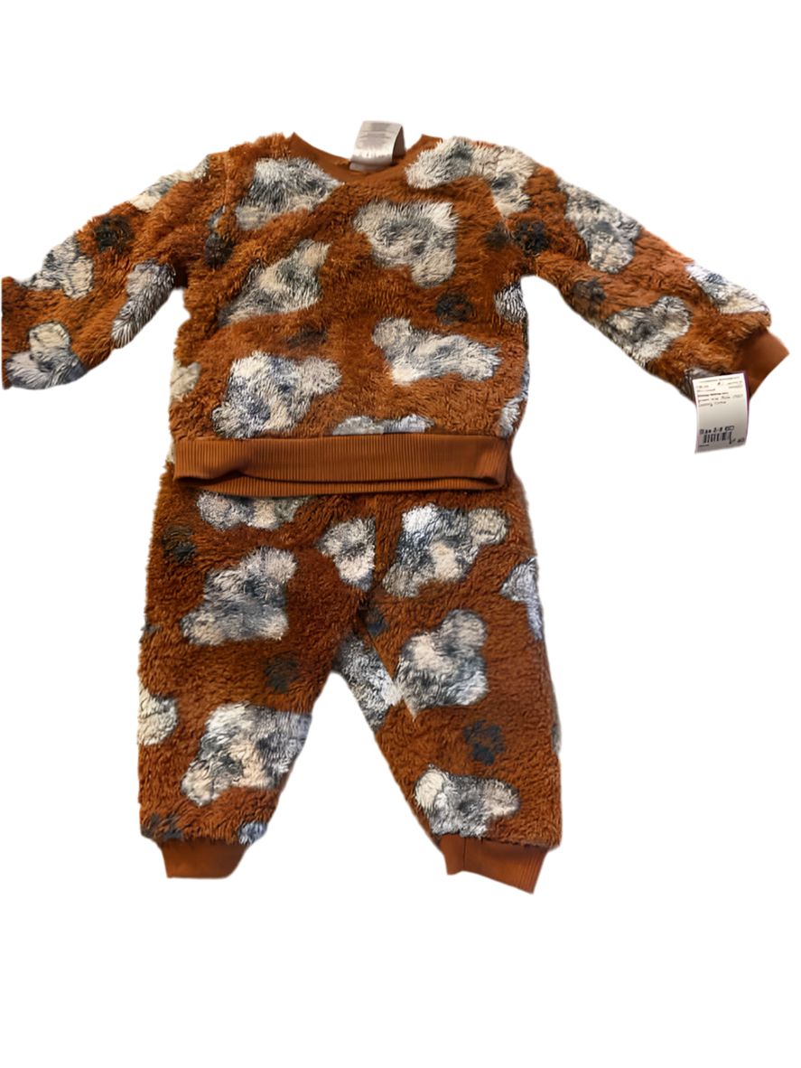 Disney Babies (C) Brown Grey Infant Size 6-9 MO Boy's 2PC Casual