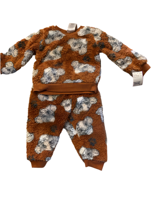 Disney Babies (C) Brown Grey Infant Size 6-9 MO Boy's 2PC Casual