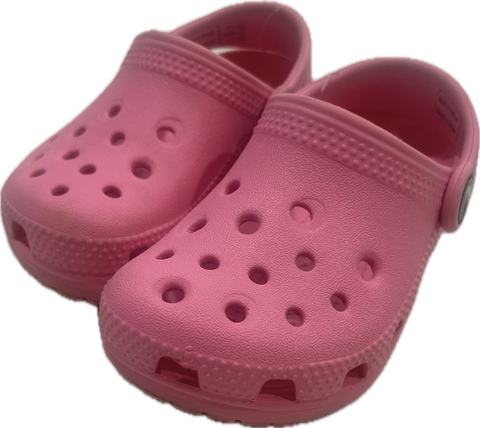 Girls toddler 7 Pink Crocs Casual