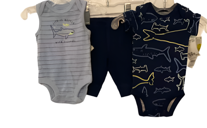Carters (C) Blue Infant Size NB 3PC Casual