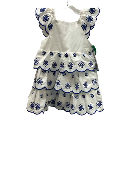 Counting Daisies (AA) White Blue Toddler Size 2T CasualDress