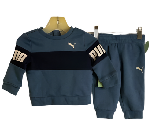 Puma (B) Blue Infant Size 3-6 MO 2PC Athletic Pant Suit