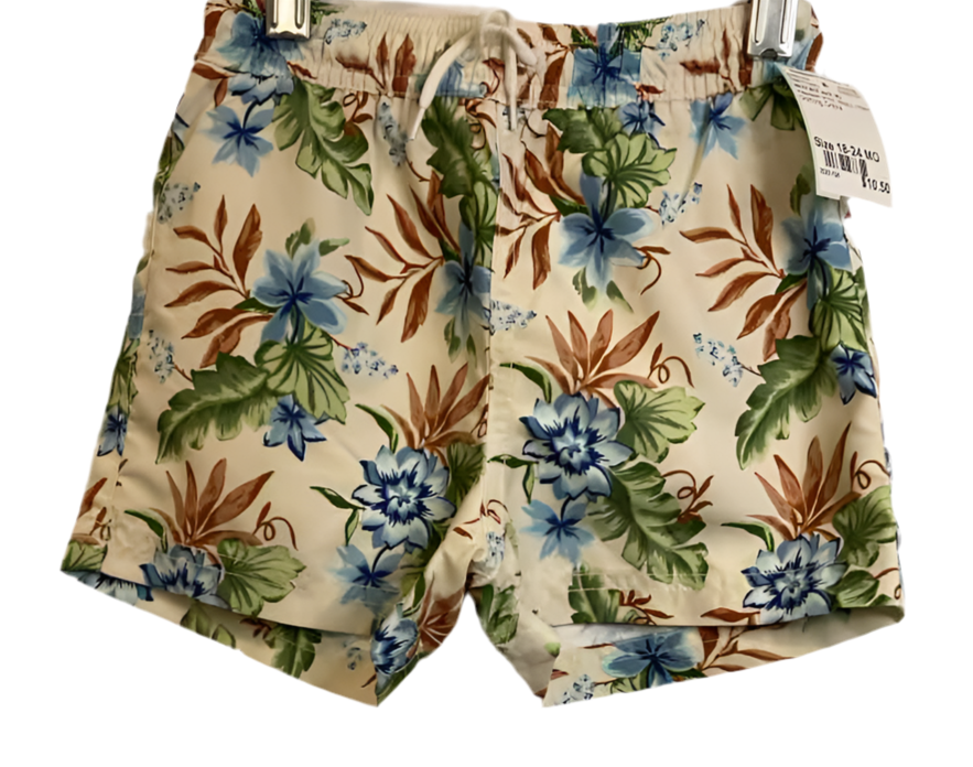 Janie and Jack (A) Hawaiian Print Infant Size 18-24 MO SwimTrunks