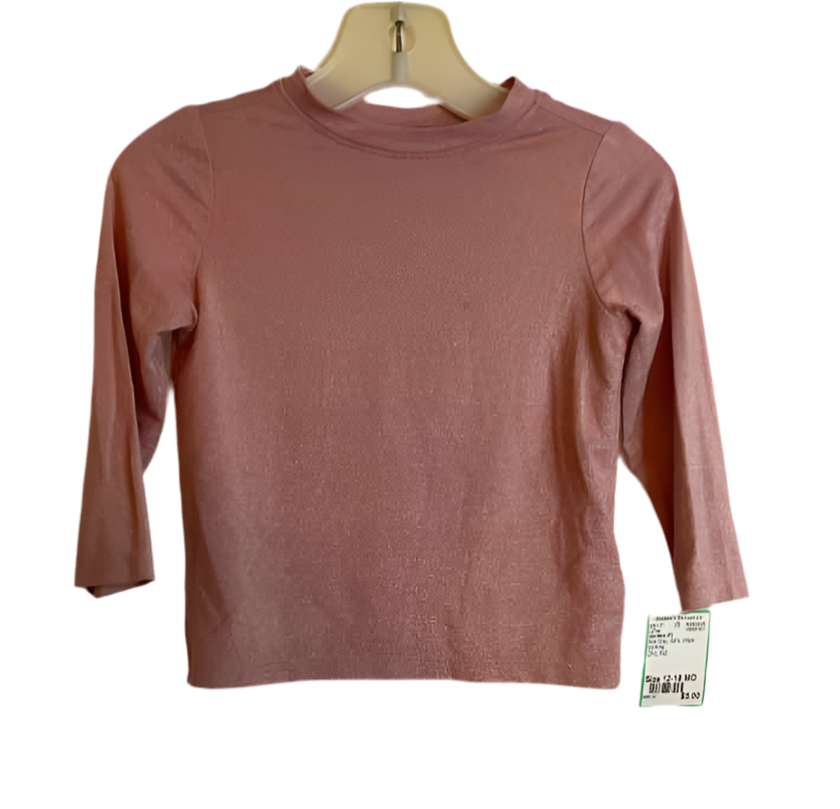 Old Navy (C) Pink Gray Infant Size 12-18 MO LSTop