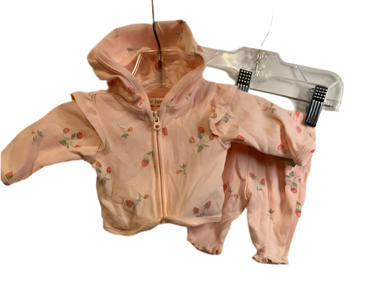 Carters (C) Green Pink Infant Size Preemie 2PC Casual