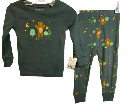 Old Navy (C) Brown Green Infant Size 18-24 MO 2PCSleepwear