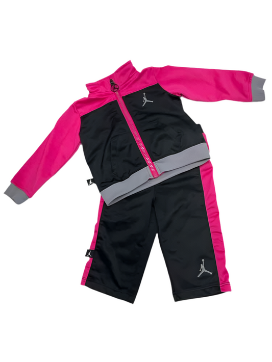 Jordan (B) Pink Purple Infant Size 6-9 MO Girl's 2PC Athletic Pant Suit
