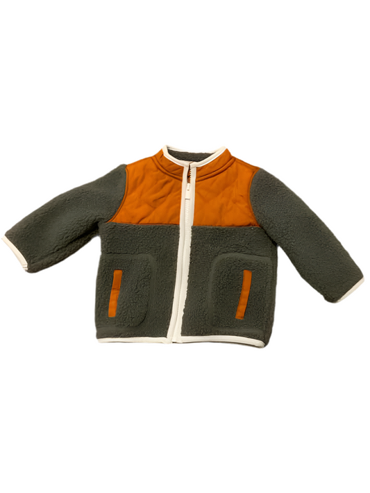 Old Navy (C) Brown Green Infant Size 6-12 MO Boy's Jacket Fleece