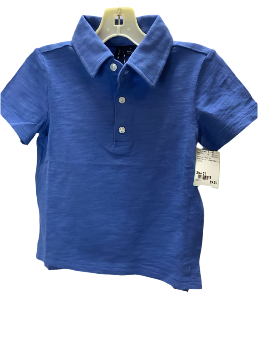 Janie and Jack (A) Blue Toddler Size 3T Polo