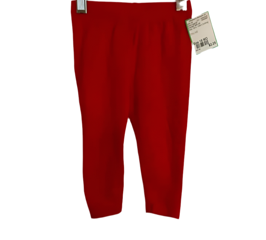 Cat and Jack (D) Red Infant Size 18 MO BasicLeggings